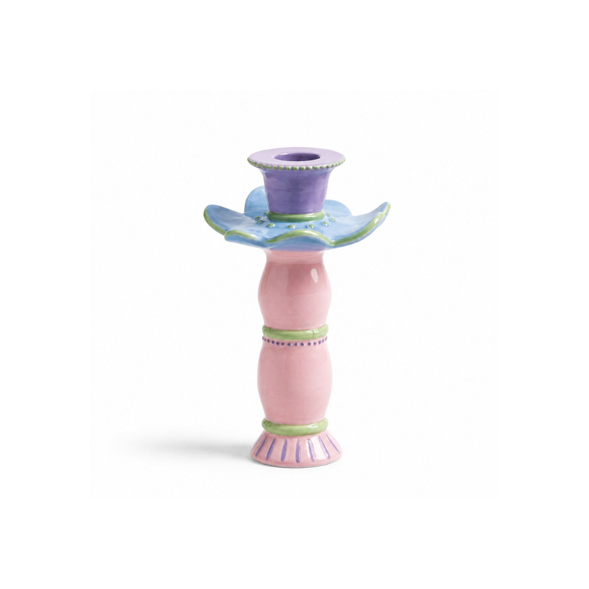 Lueur Florale No.4 El Yapımı Seramik Mumluk