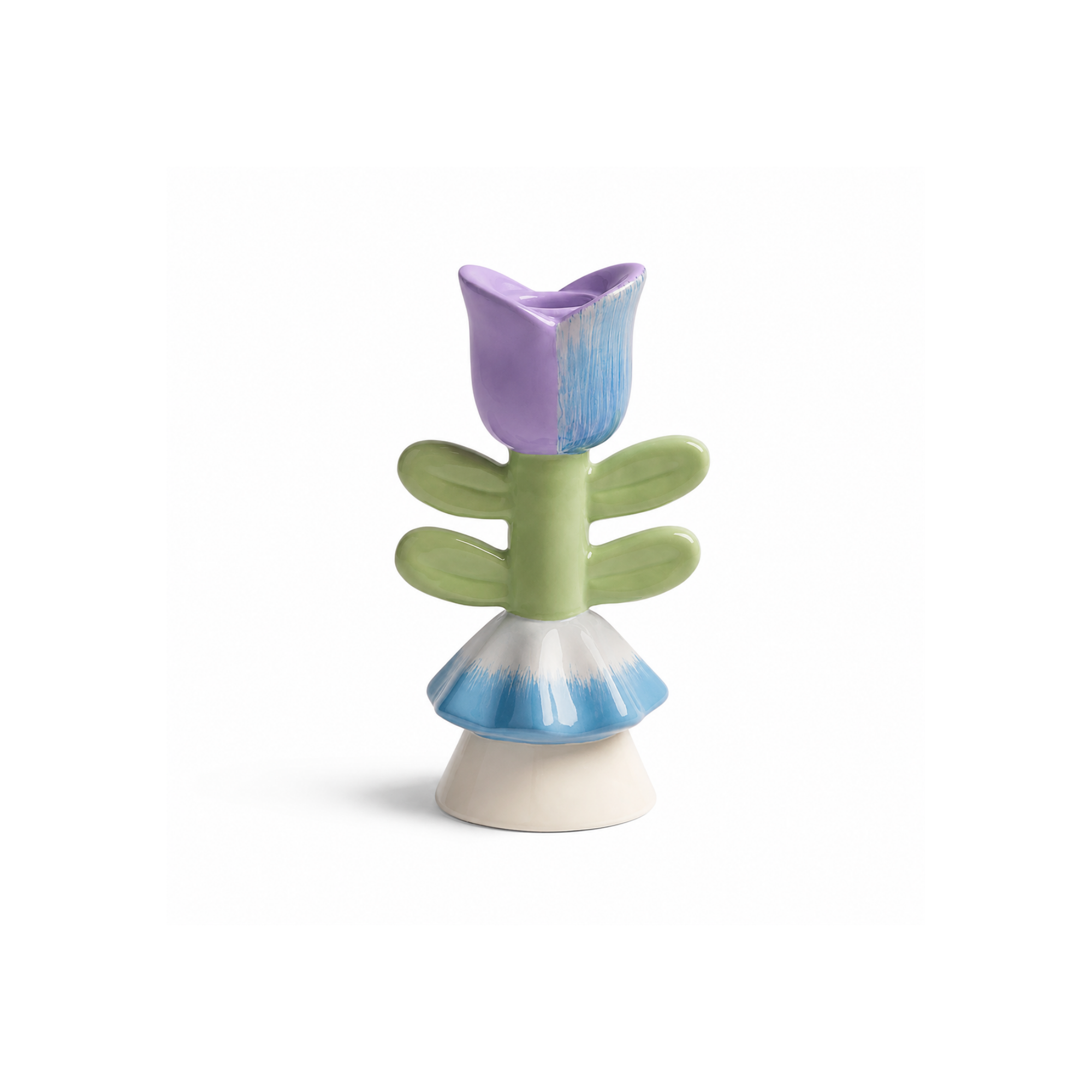 Lueur Florale No.2 El Yapımı Seramik Mumluk