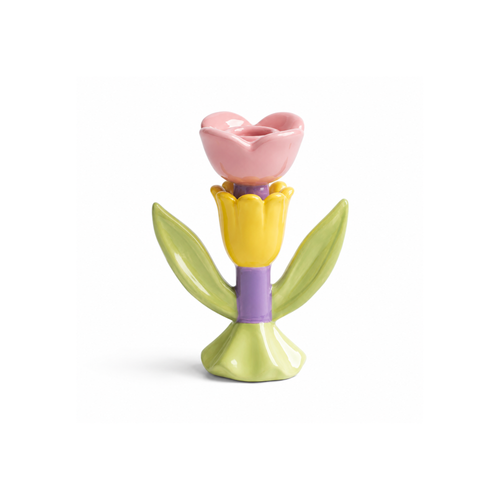 Lueur Florale No.3 El Yapımı Seramik Mumluk