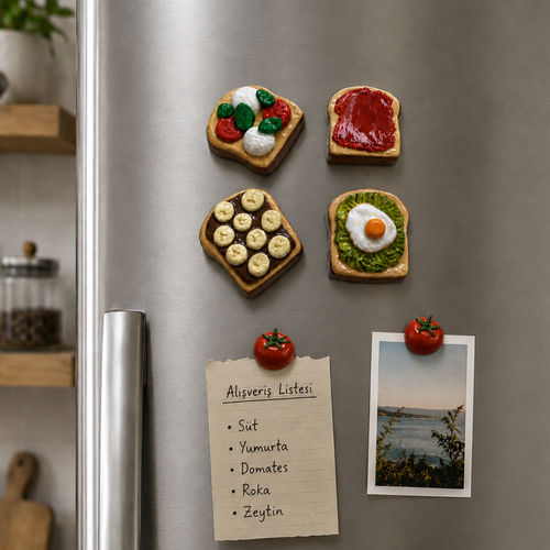 Funny Foods Tost Magnet No.23