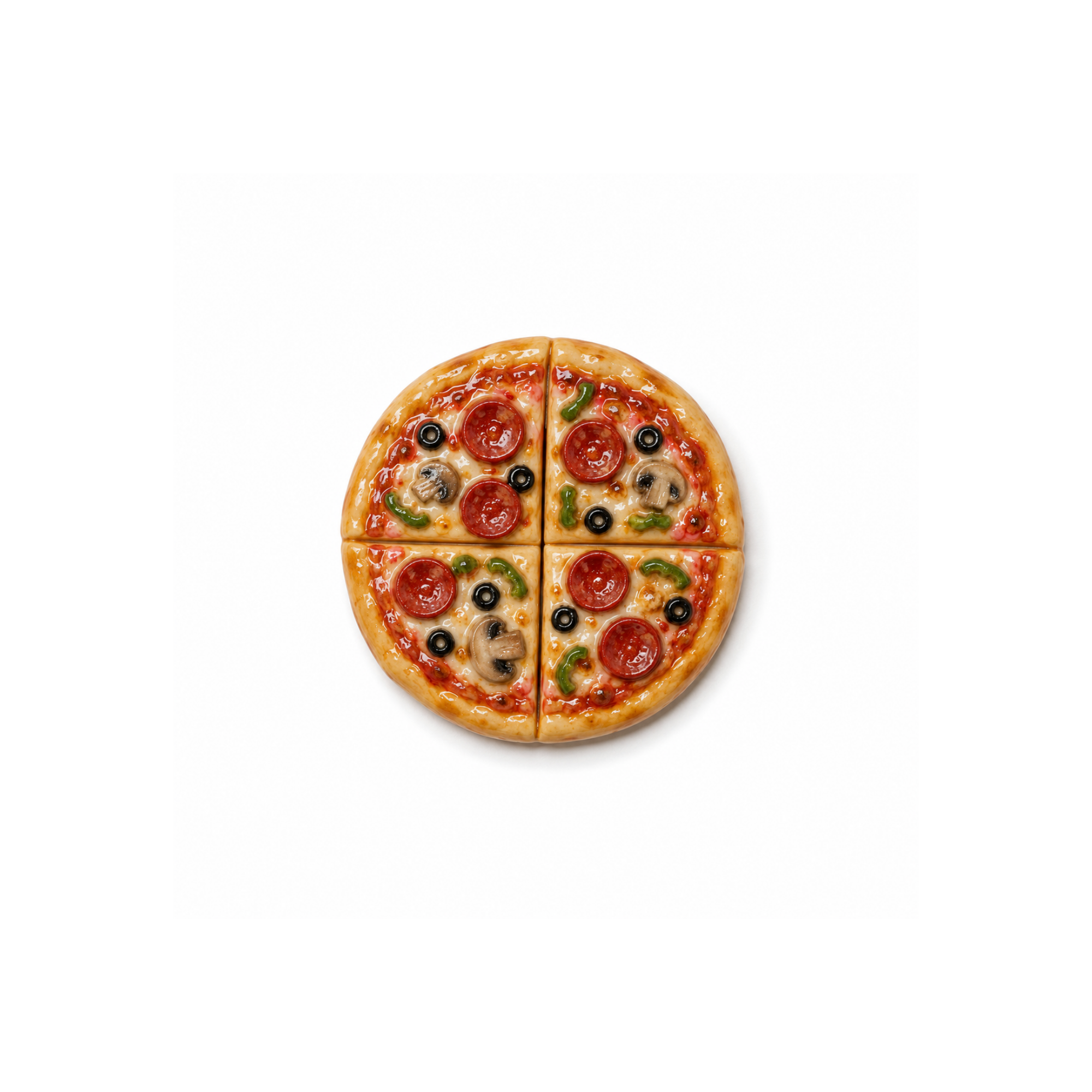 Funny Foods Pizza Magnet No.20