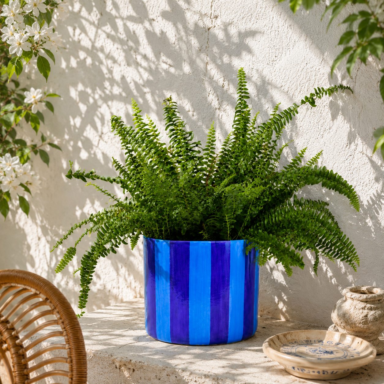 Jera Amalfi Saksı Mor & Mavi. Studio Jera Co.