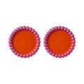 Turuncu & Pembe Big Bubble 2'li Bardak Altlığı, el yapımı özel beton harcı, 13 cm, Studio Jera.
