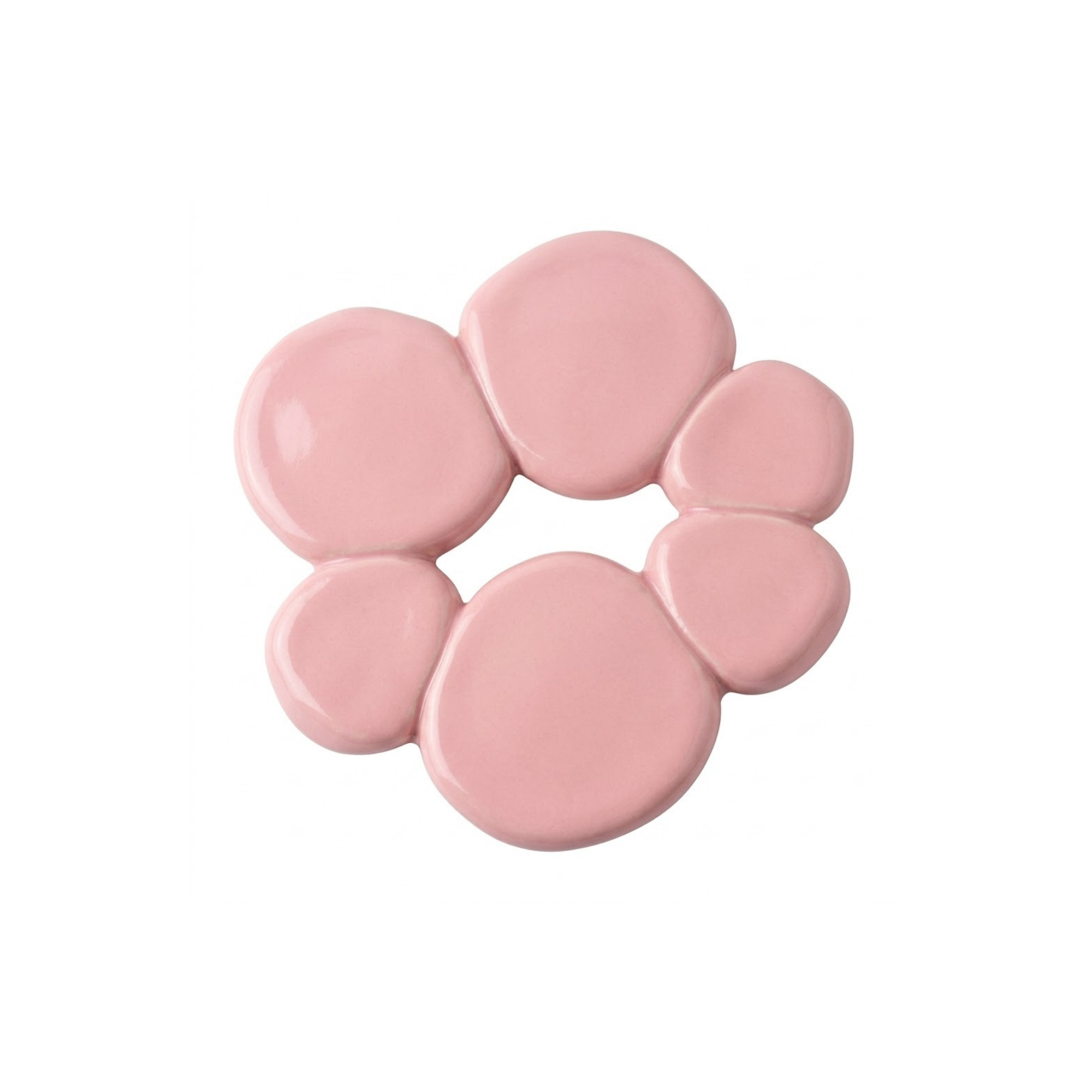 Toz Pembe Daisi Seramik Bardak Altlığı, el yapımı stoneware seramik, 10 cm, Daisi koleksiyonu, Tyche Co.
