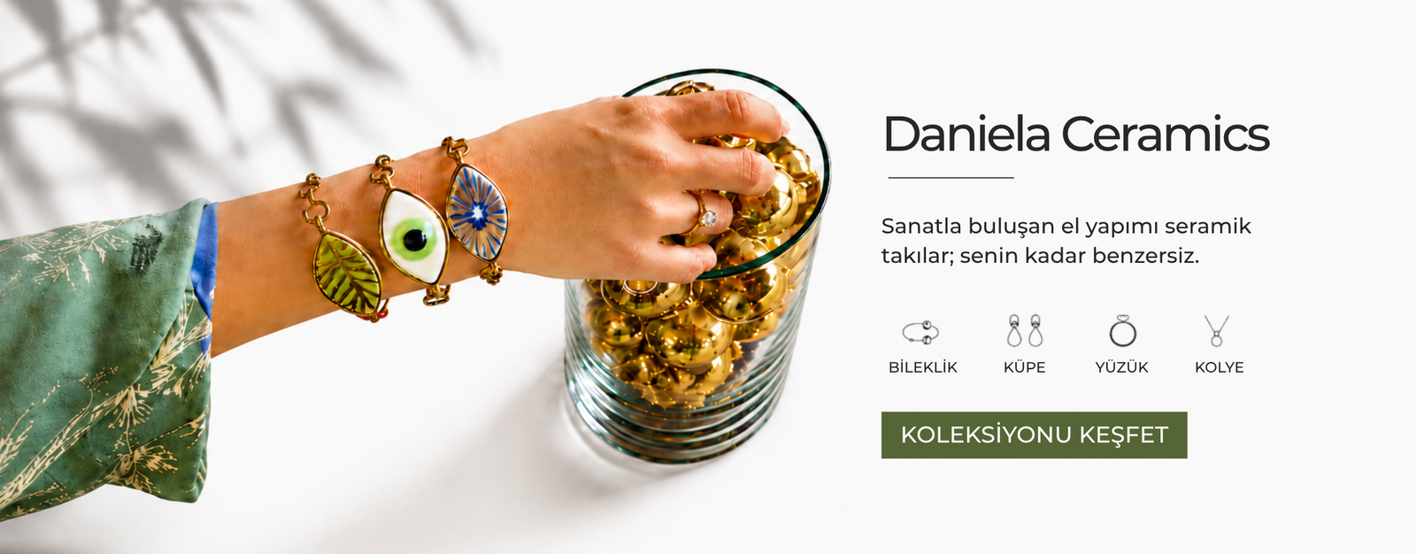 sanatla buluşan el yapımı seramik takılarİ senin kadar benzersiz