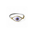 Lila Evil Eye Cable Bileklik, el yapımı, Daniela Ceramic.
