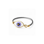 Lila Evil Eye Cable Bileklik, el yapımı, Daniela Ceramic.