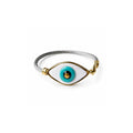 Turkuaz Evil Eye Cable Bileklik, el yapımı, Daniela Ceramic.
