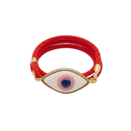 Kırmızı Evil Eye Örgü Bileklik, el yapımı seramik, Evil Eye Koleksiyonu, Daniela Ceramic.