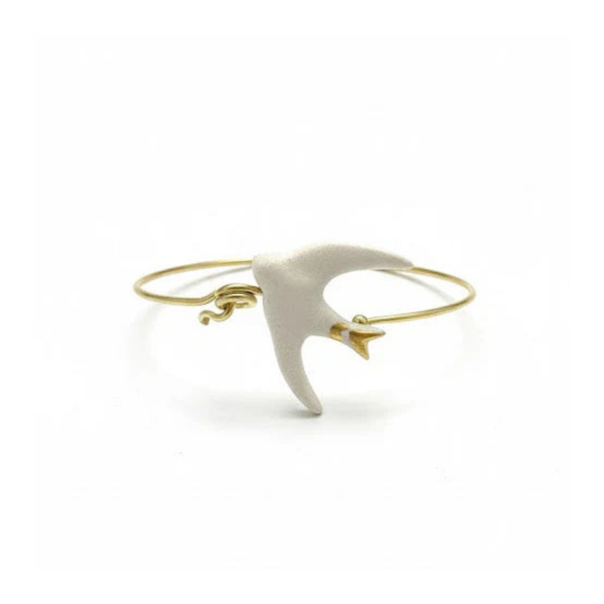Kırık Beyaz Free Bird Seramik Kırlangıç Bileklik, el yapımı seramik, Free Bird Koleksiyonu, Daniela Ceramic.