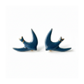 Lacivert Free Bird Seramik Kırlangıç Küpe, el yapımı seramik, Free Bird Koleksiyonu, Daniela Ceramic.