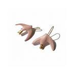Pembe Free Zippy Bird Seramik Kırlangıç Küpe, el yapımı seramik, Free Bird Koleksiyonu, Daniela Ceramic.