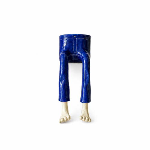 Mavi Funny Otto Planter, el yapımı seramik, Funny, TYCHE CO.