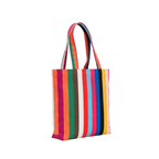 Çok Renkli Klotho Stick Tote Çanta, %100 pamuklu keten, 30x35x10 cm, fermuarlı, Klotho koleksiyonu, Tyche Co.