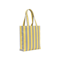 Gri & Sarı Klotho Stick Tote Çanta, %100 pamuklu keten, 30x35x10 cm, fermuarlı, Klotho koleksiyonu, Tyche Co.