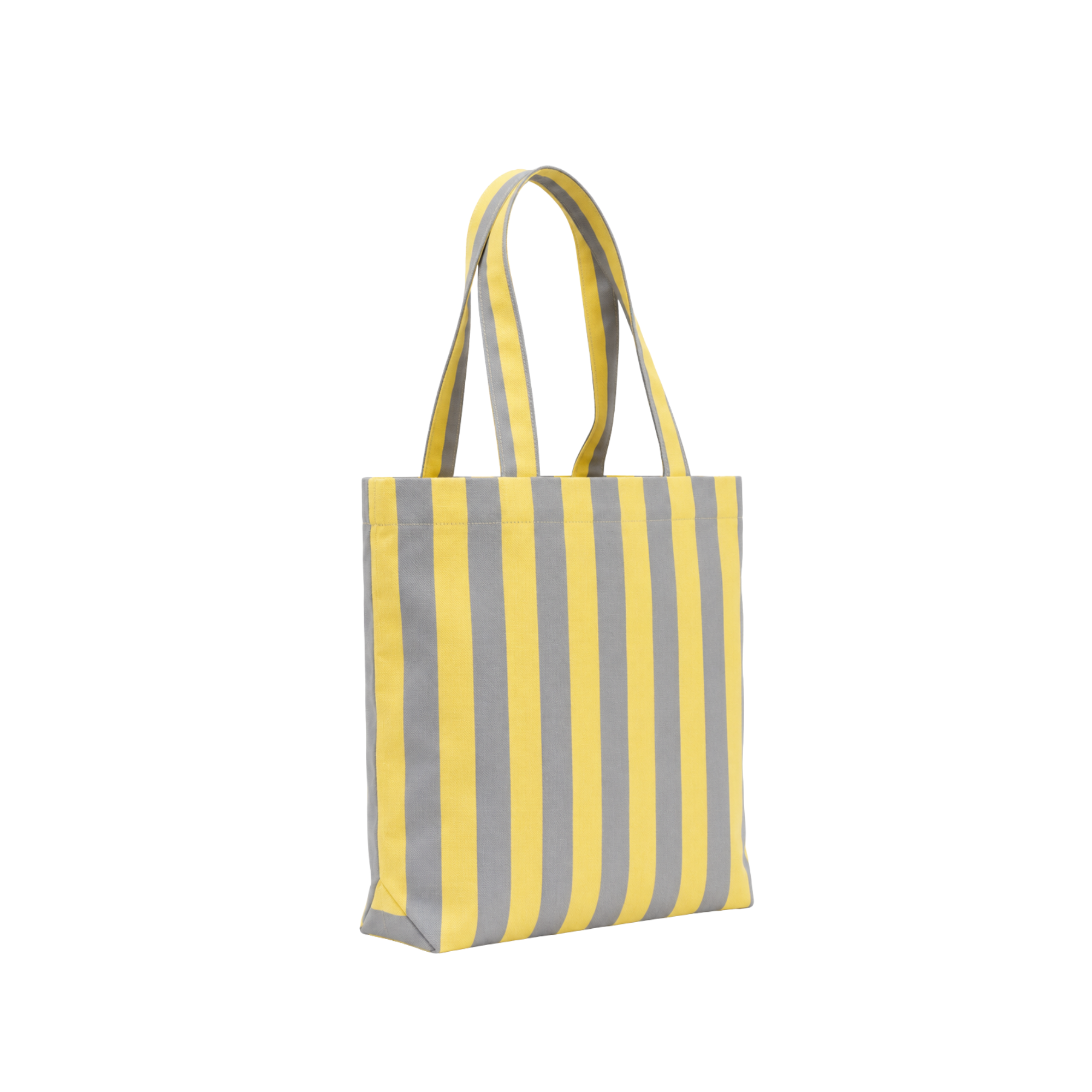 Gri & Sarı Klotho Stick Tote Çanta, %100 pamuklu keten, 30x35x10 cm, fermuarlı, Klotho koleksiyonu, Tyche Co.