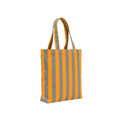 Gri & Turuncu Klotho Stick Tote Çanta, %100 pamuklu keten, 30x35x10 cm, fermuarlı, Klotho koleksiyonu, Tyche Co.