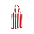 Kırmızı & Beyaz Klotho Stick Tote Çanta, %100 pamuklu keten, 30x35x10 cm, fermuarlı, Klotho koleksiyonu, Tyche Co.