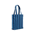 Lacivert & Mavi Klotho Stick Tote Çanta, %100 pamuklu keten, 30x35x10 cm, fermuarlı, Klotho koleksiyonu, Tyche Co.