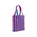 Lacivert & Pembe Klotho Stick Tote Çanta, %100 pamuklu keten, 30x35x10 cm, fermuarlı, Klotho koleksiyonu, Tyche Co.