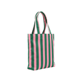 Yeşil & Pembe Klotho Stick Tote Çanta, %100 pamuklu keten, 30x35x10 cm, fermuarlı, Klotho koleksiyonu, Tyche Co.