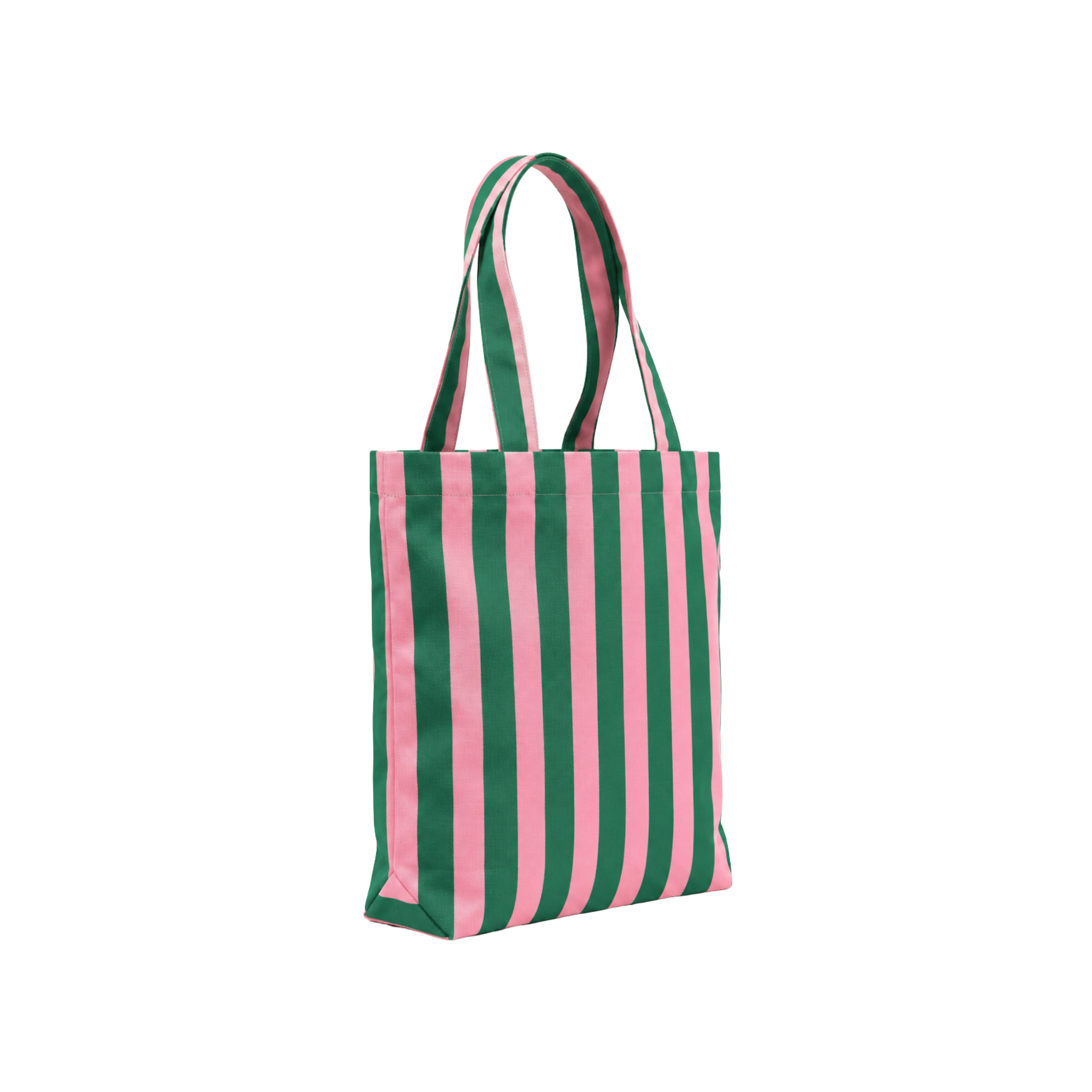 Yeşil & Pembe Klotho Stick Tote Çanta, %100 pamuklu keten, 30x35x10 cm, fermuarlı, Klotho koleksiyonu, Tyche Co.