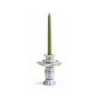 Lueur Belle No.2 El Yapımı Seramik Mumluk, el yapımı seramik, el fırçası boyama, 14 cm (Uzunluk) x 8,5 cm (Çap), Lueur Belle koleksiyonu, Tyche Co..