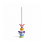 Lueur Florale No.1 El Yapımı Seramik Mumluk, el yapımı seramik, el fırçası boyama, 16 cm (Yükseklik) x 8,5 cm (Çap), Lueur Florale koleksiyonu, Tyche Co..