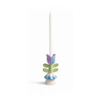 Lueur Florale No.2 El Yapımı Seramik Mumluk, el yapımı seramik, el fırçası boyama, 14 cm (Uzunluk) x 8,5 cm (Çap), Lueur Florale koleksiyonu, Tyche Co..