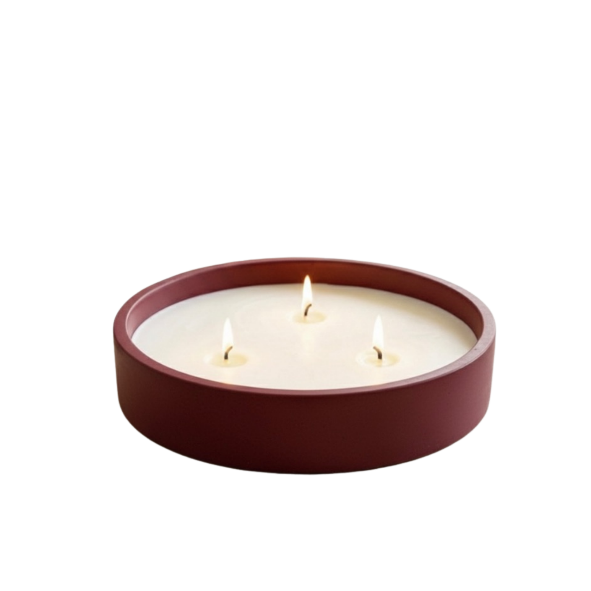 Bordo Lumina Maxi Beton Mumluk, el yapımı özel beton harcı, 25 cm genişlik, Lumina koleksiyonu, Studio Jera.