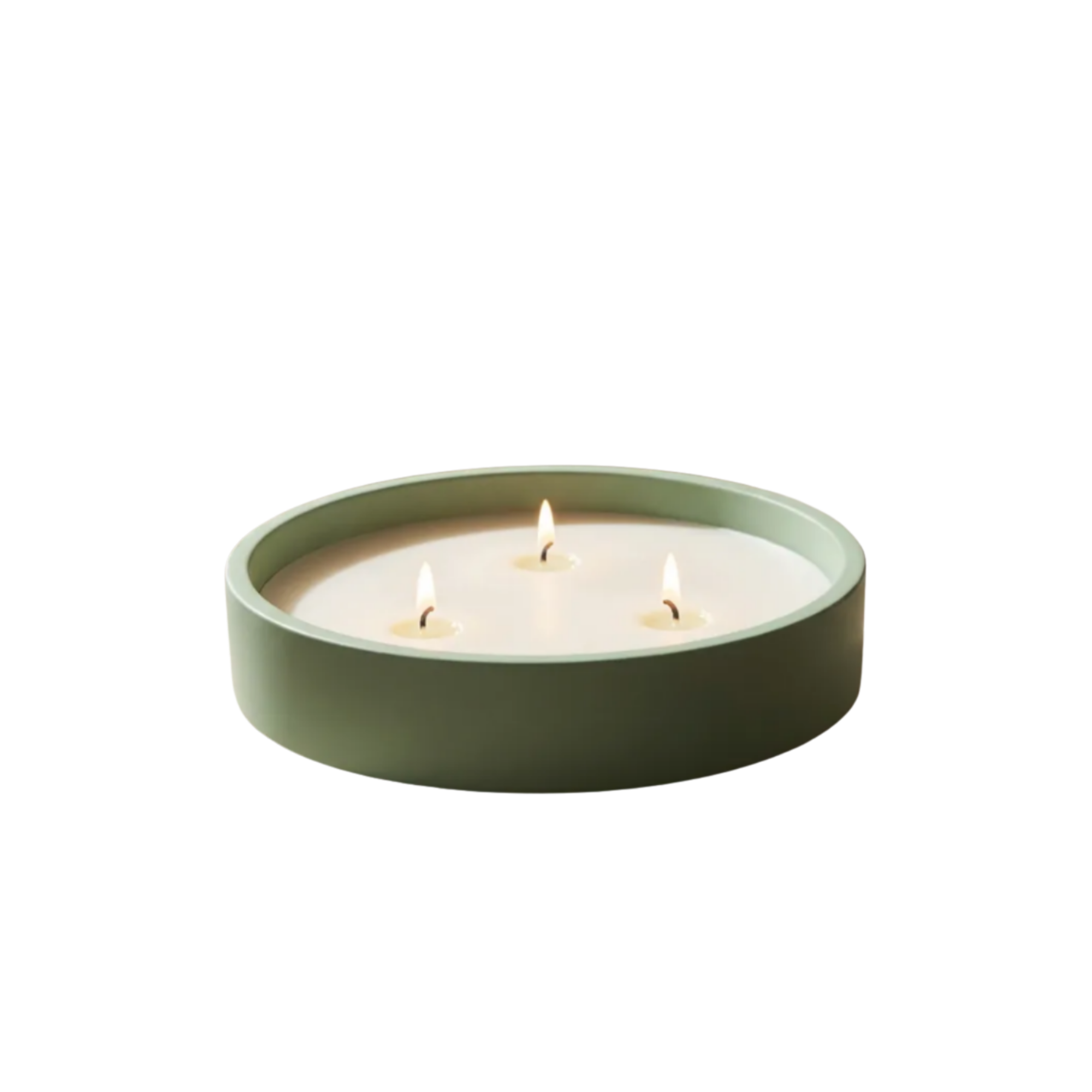 Mint Yeşili Lumina Maxi Beton Mumluk, el yapımı özel beton harcı, 25 cm genişlik, Lumina koleksiyonu, Studio Jera.