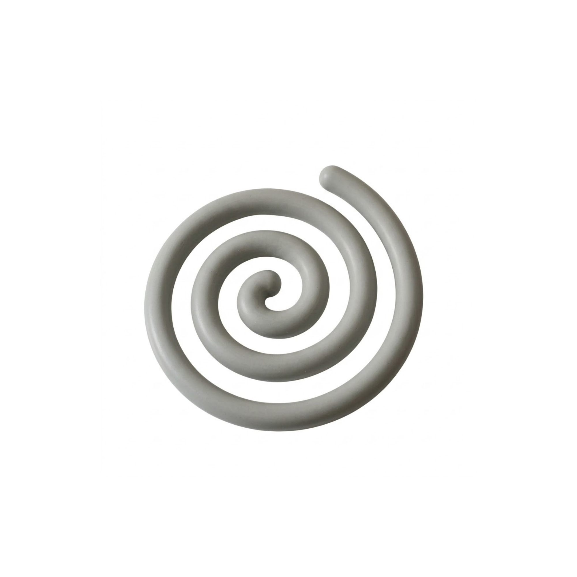 Açık Gri Nautilus Spiral Nihale, el işçiliği MDF, 18 cm, Studio Jera.