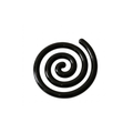 Siyah Nautilus Spiral Nihale, el işçiliği MDF, 18 cm, Studio Jera.