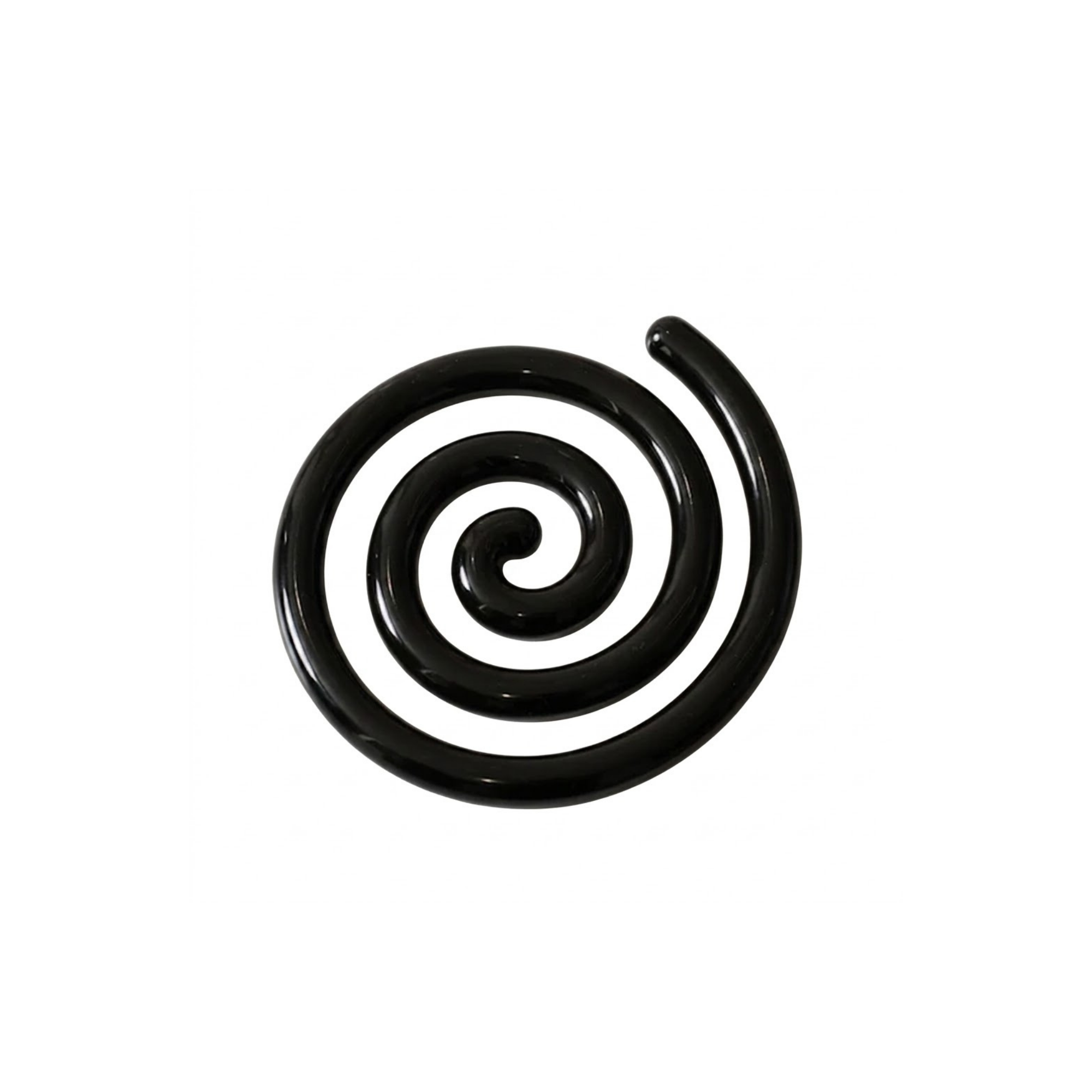 Siyah Nautilus Spiral Nihale, el işçiliği MDF, 18 cm, Studio Jera.