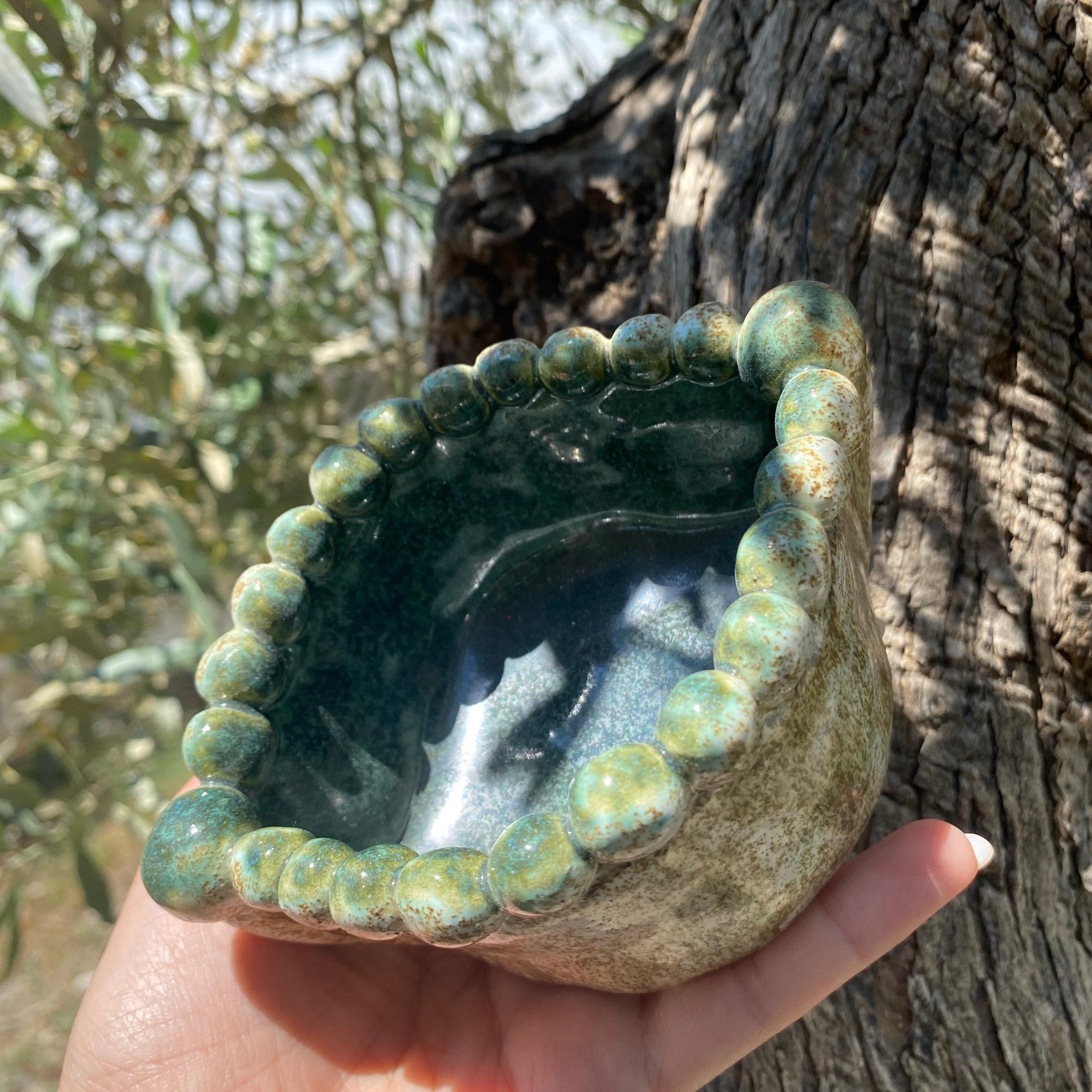Olea Boncuklu Stoneware Kase