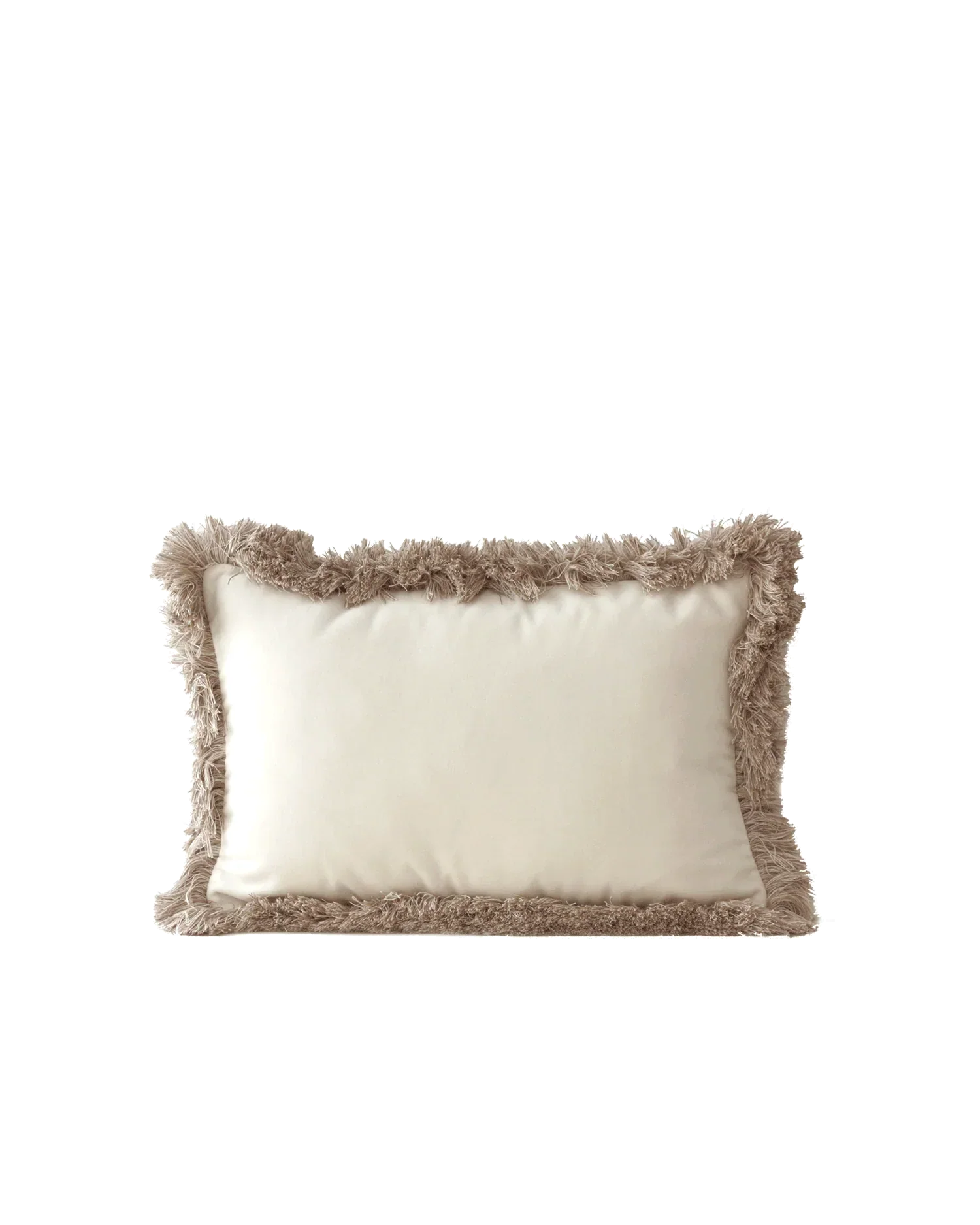 Krem kadife kırlent, 30x45 cm dikdörtgen formlu döşemelik yastık. Yıkanabilir kılıf, salon koltuğu için modern dekor.