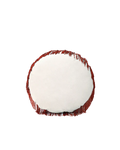 Krem kadife kırlent, 45 cm kare formlu döşemelik yastık. Yıkanabilir kılıf, salon koltuğu için modern dekor.