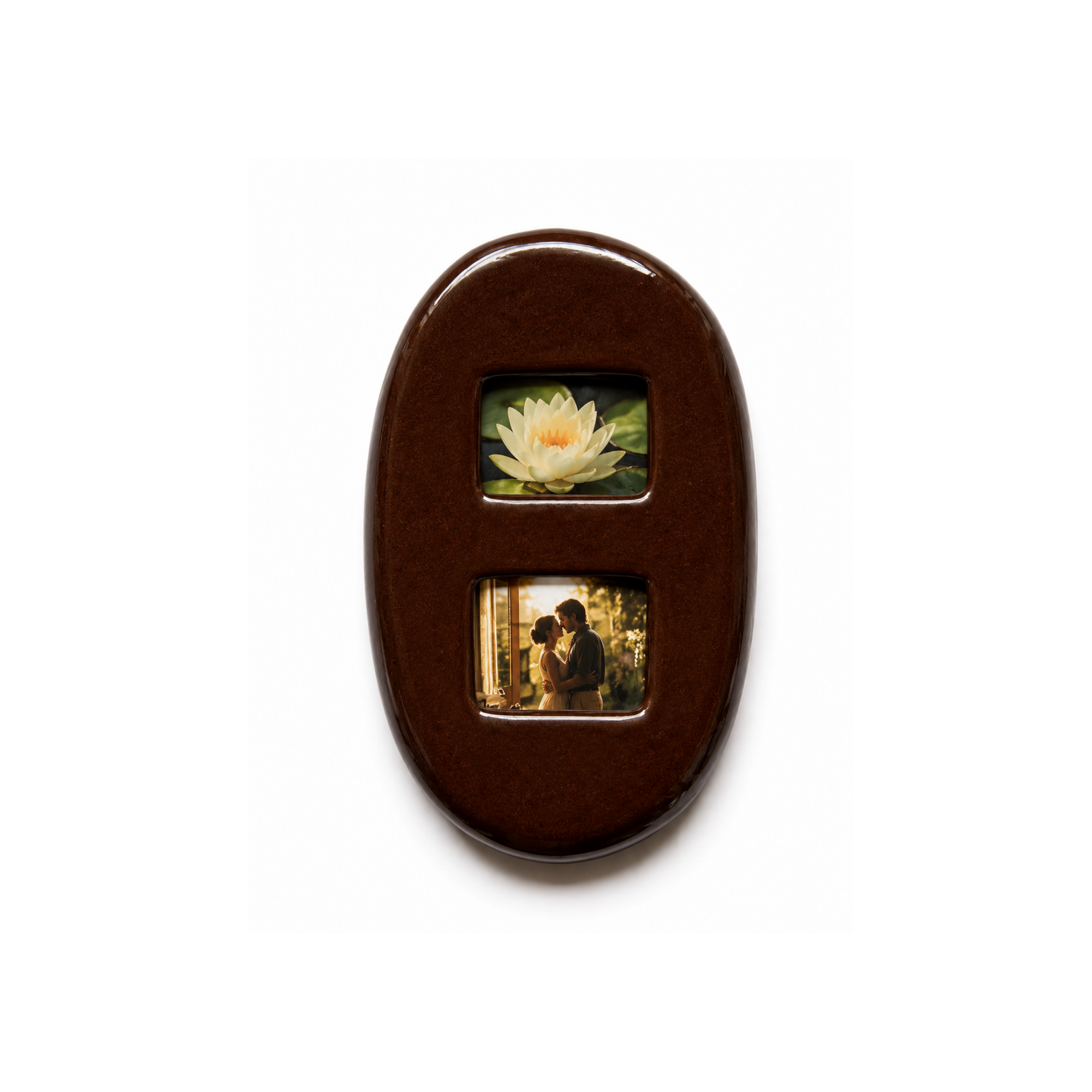 Kahverengi Pebble Memories Soğuk Seramik Mini Çerçeve, soğuk seramik, Pebble Memories, TYCHE CO.