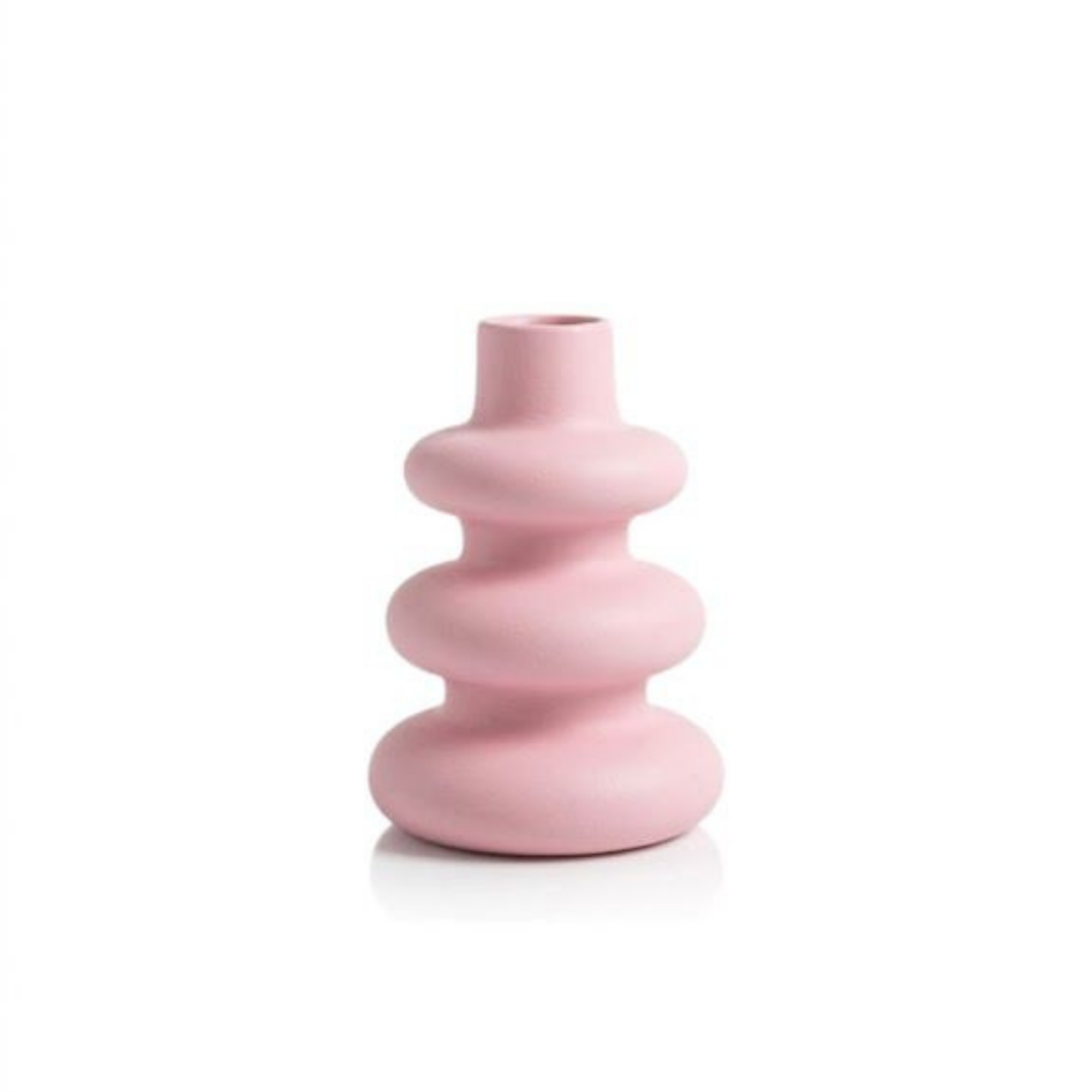 Pembe Pebble Vazo, el yapımı özel beton harcı, 15 cm, Pebble koleksiyonu, Studio Jera.