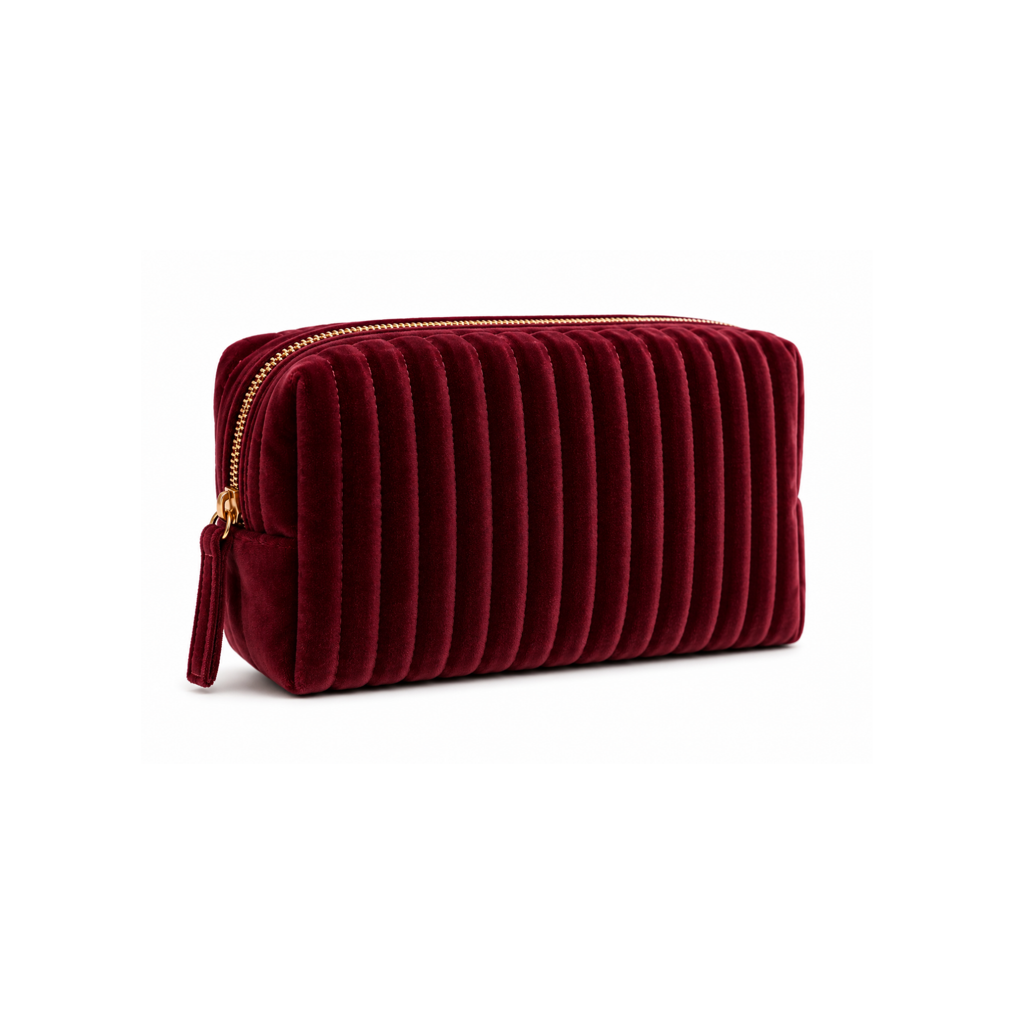 Bordo Pony Organizer Makyaj Çantası, premium kadife, PU sıvı geçirmez astar, 25×15×10 cm, Pony koleksiyonu, Tyche Co.