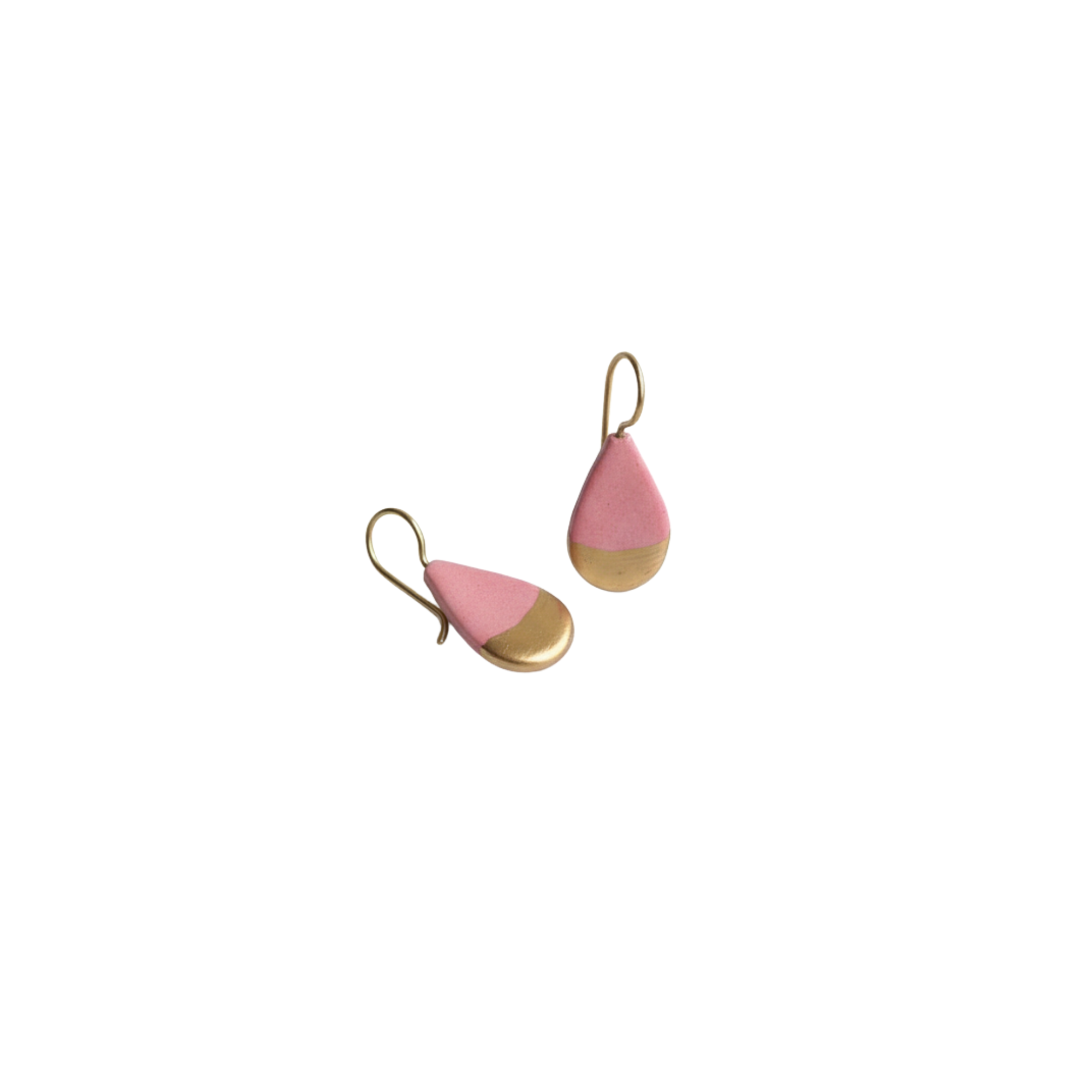 Pembe Pure Tear Seramik Damla Küpe, el yapımı seramik, Pure Tear Koleksiyonu, Daniela Ceramic.