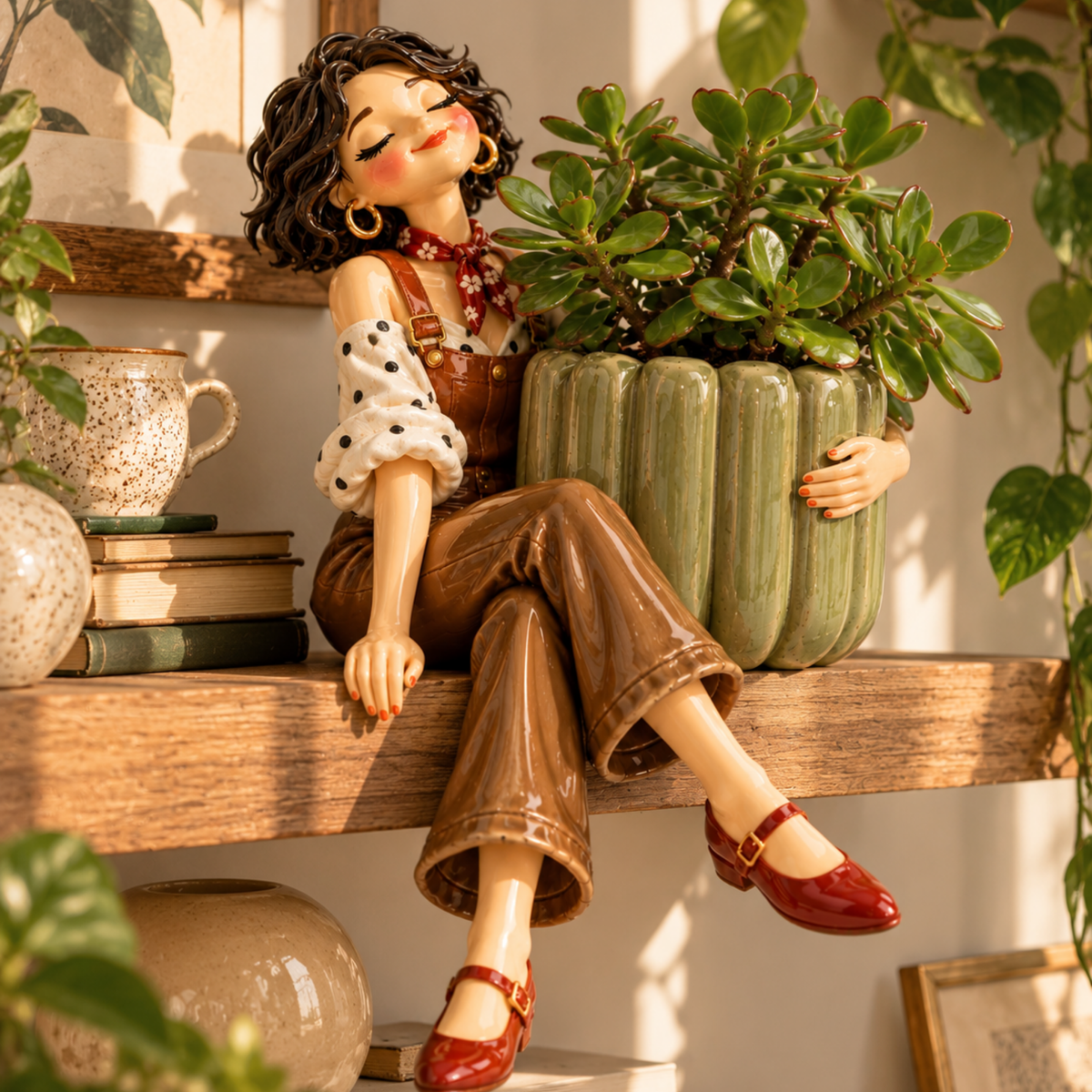 Siesta Cool Girls El Yapımı Seramik Saksı