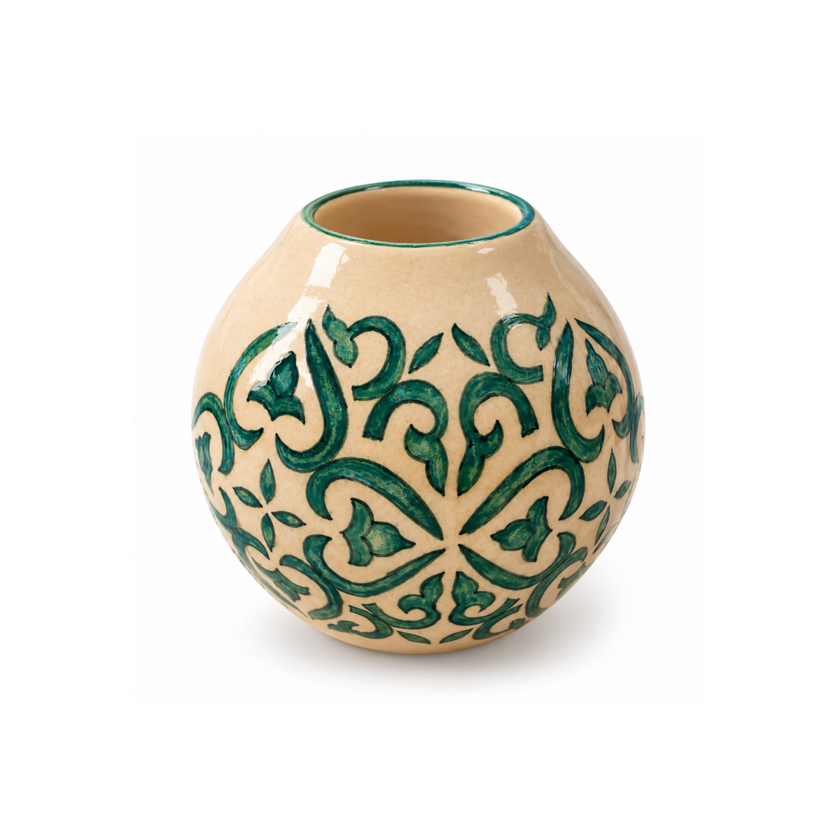 Verde Arabesque Seramik Vaz