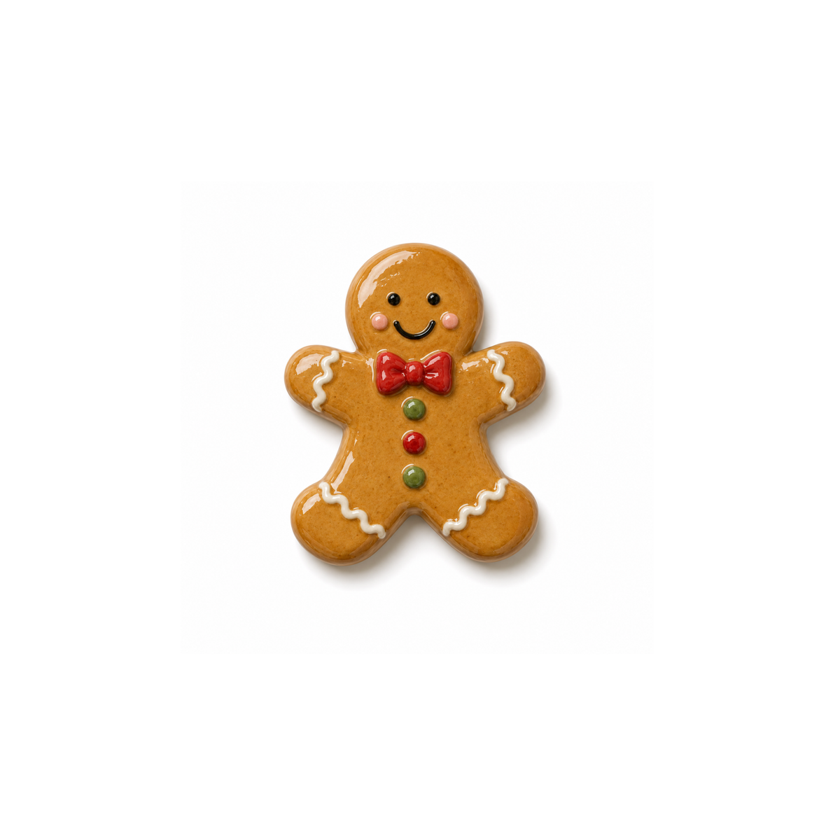 Funny Food Gingerbread Seramik Magnet