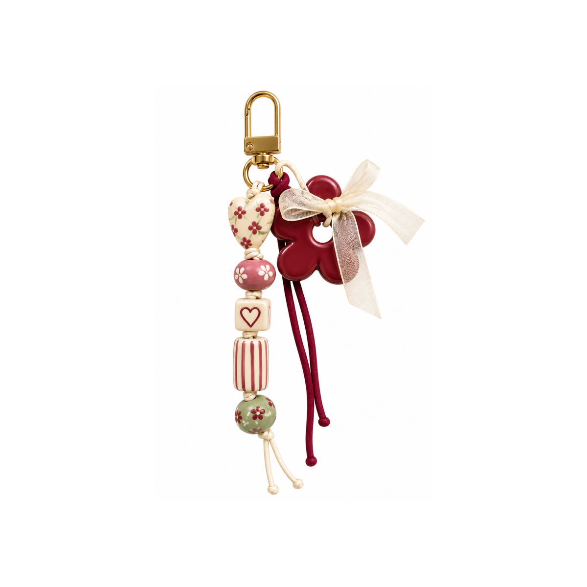 Tyche Seramik El Yapımı Amore Fiore Charms