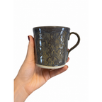 Siyah Krem Teos Alaris Kupa 200 ml, el yapımı stoneware seramik, 200 ml, Teos Koleksiyonu, Emine Shemse Ceramics.