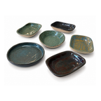 Teos Atelier 6'lı Stoneware Sunum Seti, 6 farklı form ve sır, el yapımı, Teos koleksiyonu, Tyche Co.