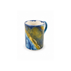 Altın Krem Teos Aurea Vena Kupa 150 ml, el yapımı stoneware seramik, altın damar deseni, 150 ml, Teos Koleksiyonu, Emine Shemse Ceramics.