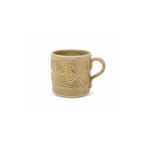 Bej Teos Auren Fincan, el yapımı stoneware seramik kahve fincanı, 60 ml, Teos Koleksiyonu, Emine Shemse Ceramics.