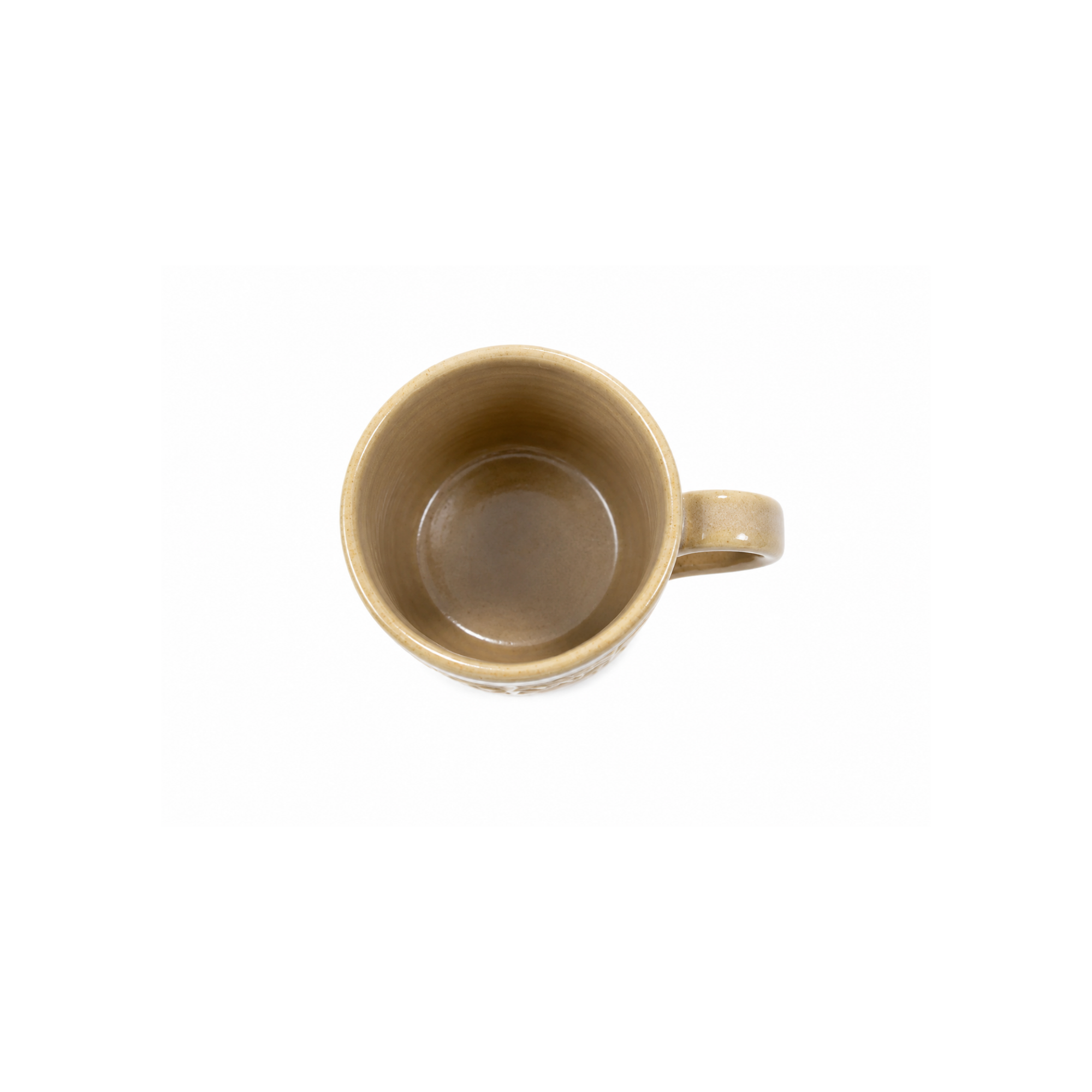 Bej Teos Auren Fincan, el yapımı stoneware seramik kahve fincanı, 60 ml, Teos Koleksiyonu, Emine Shemse Ceramics.